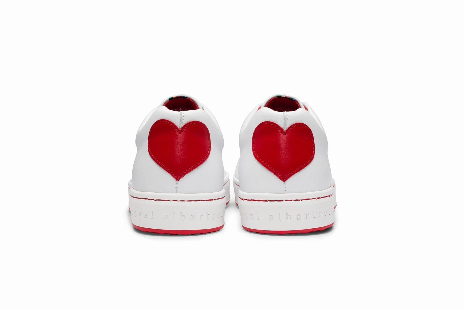 slip - free shoes for bicycles school wear Queen of Hearts | White/Red
