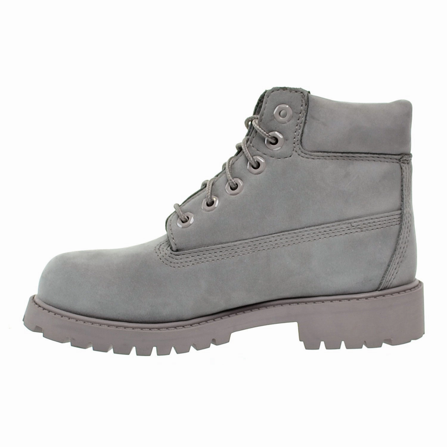 Rebel Durango Boots Timberland  6 Inch Premium Little Kids Boots Grey Nubuck