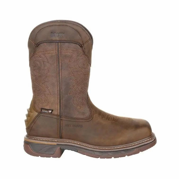 Heat Resistant Work Boots Rocky Iron Skull Men's Composite Toe Internal Met Guard Waterproof Western Boot RKW0288