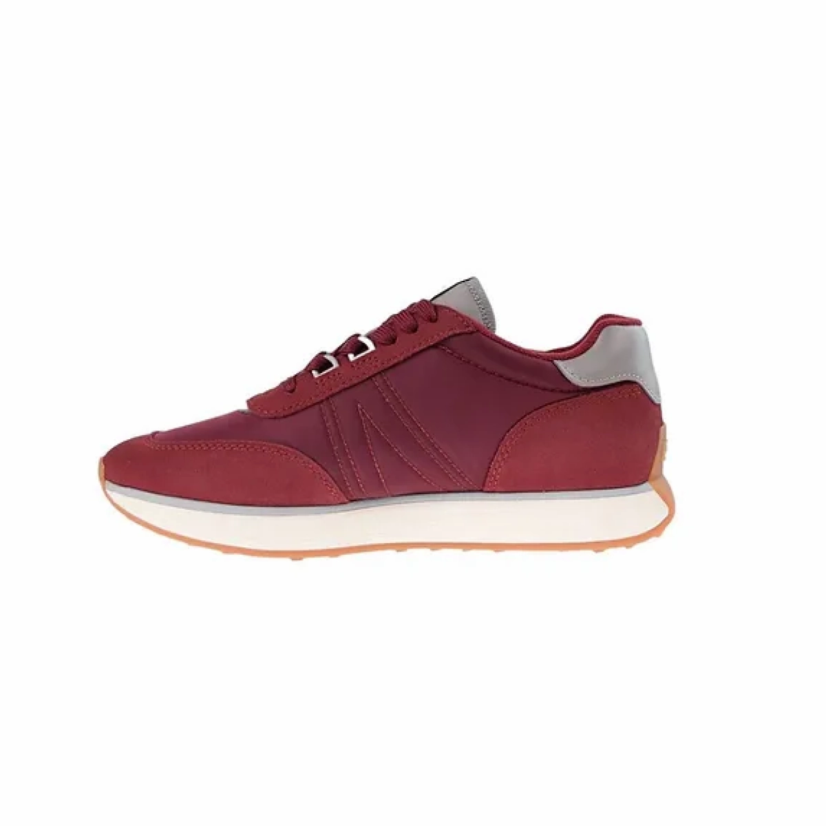 Leaf Walk Edge Step LACOSTE 7-45SMA00033C9 L-SPIN 123 MN'S (Medium) Burgundy/Off White Mesh & Suede Lifestyle Shoes