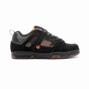 Track Run DVS F0000329005 GAMBOL MN'S (Medium) Black/Camo/Orange Leather & Nubuck Skate Shoes