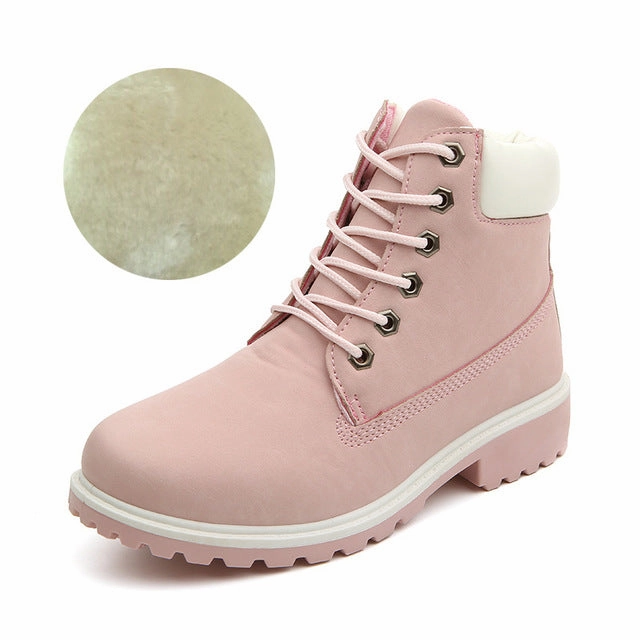 Snow Boots For Flat Feet ROXDIA autumn winter women ankle boots new fashion woman snow boots for girls ladies work shoes plus size 36-41 RXW762