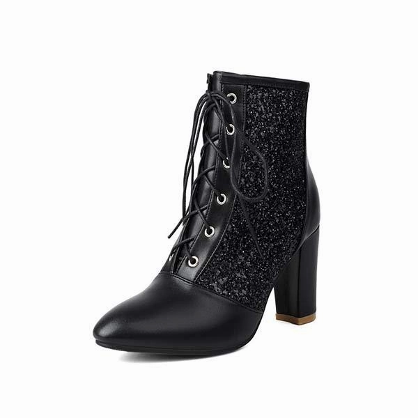 Adidas Codechaos 22 Boa Spikeless Golf Shoes Women's Fashion Sequin-Patch High-Heel Ankle Boots 31166104C