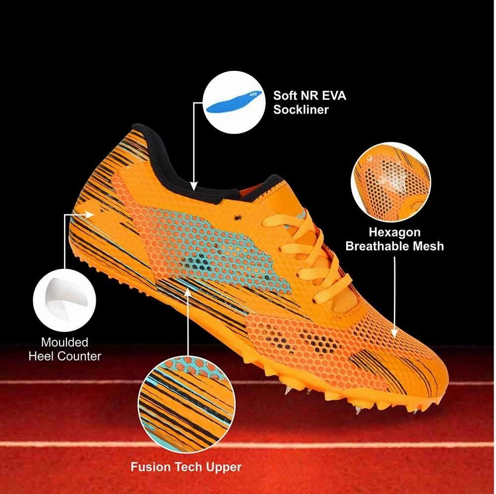 Asics Cheerleading Shoes Nivia Track And Field-100 Shoe Orange