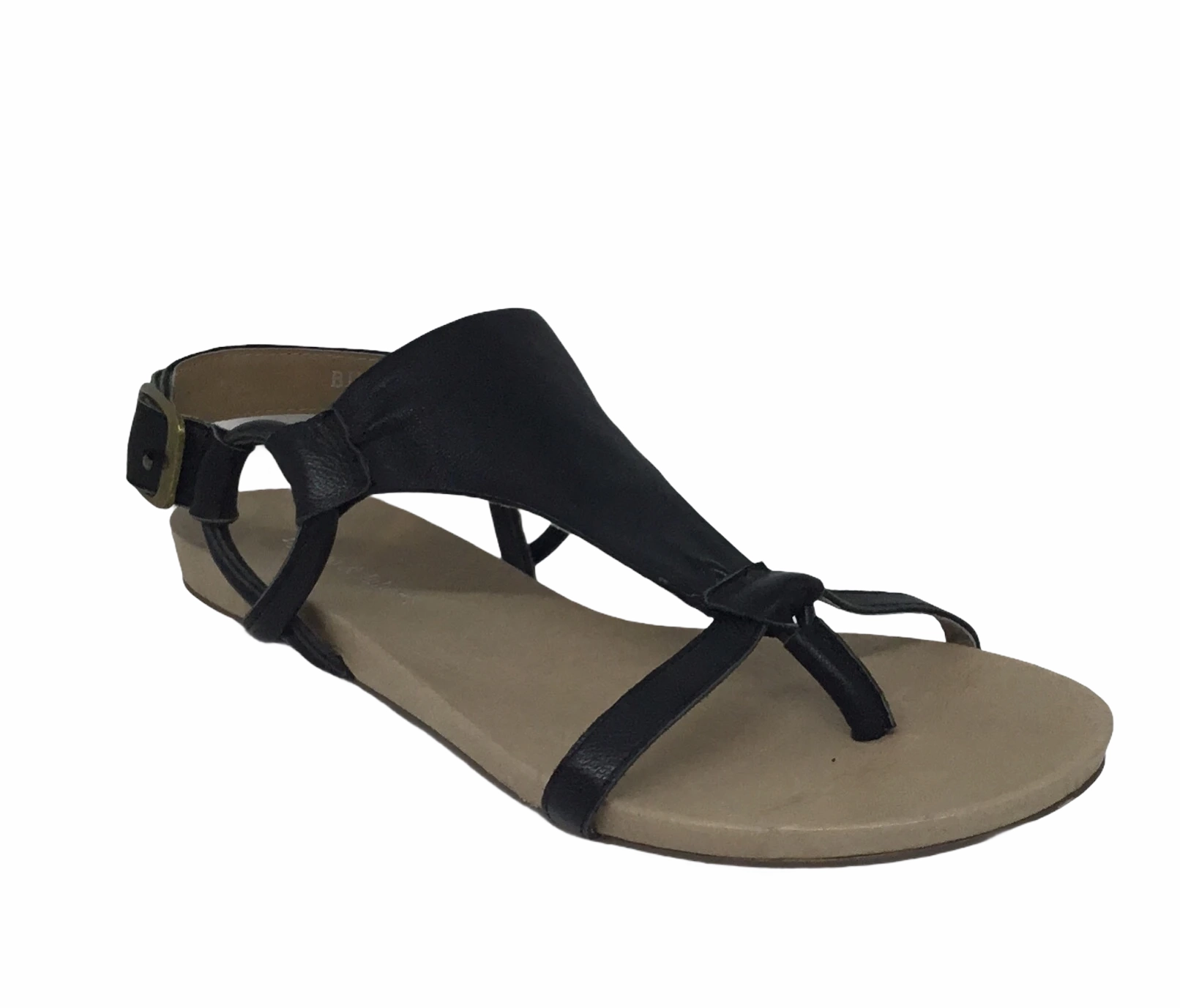 Casual Travel Shoes Hot Fashion Django & Juliette Bingham Black Leather Sandal