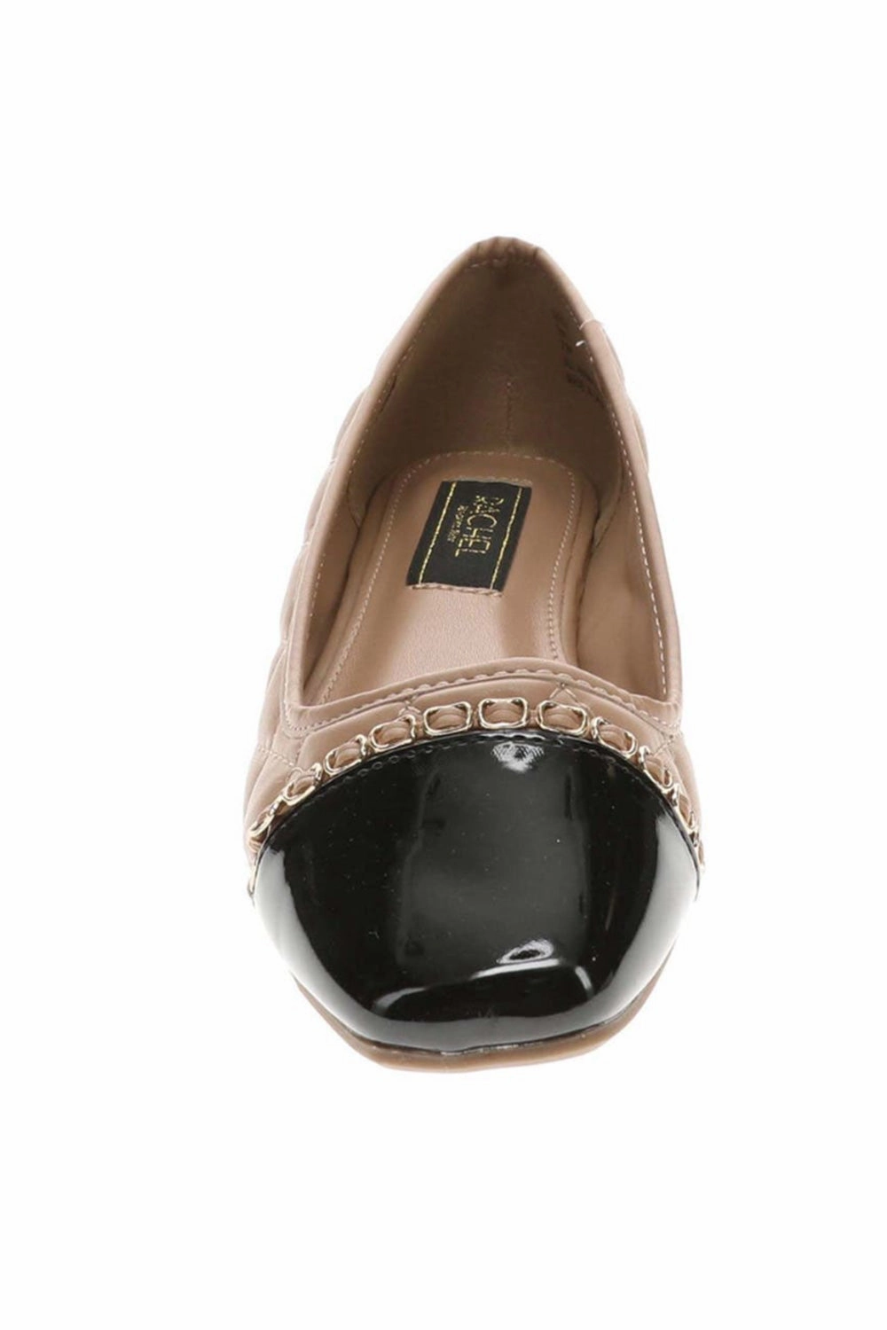 Rachel Roy Queen Quilted Flats for Women in Tan | QUEEN-TAN Flat Ballet Shoes