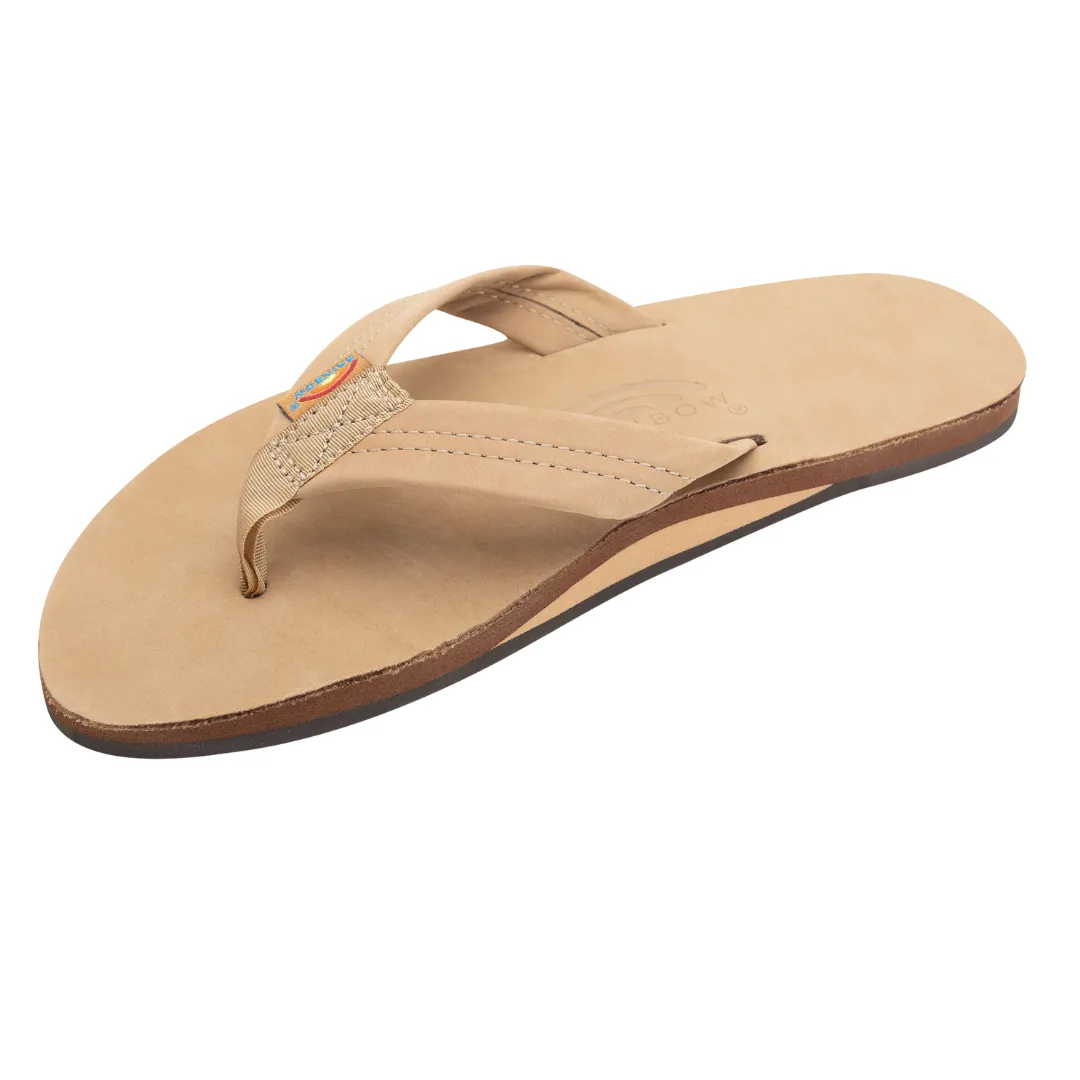 RAINBOW 301ALTS0M/SRBR SINGLE LAYER PREMIER MN'S (Medium) Sierra Brown Leather Strap Sandals Urban Chill Retro Mood