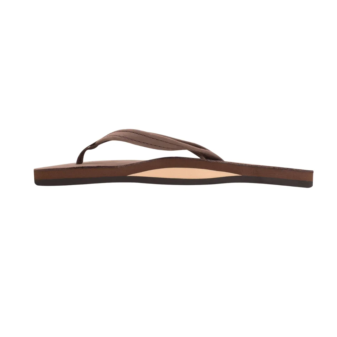 Shore Style RAINBOW 301ALTSNW/EXPR SINGLE LAYER WMN'S (Medium) Expresso Leather Strap Sandals