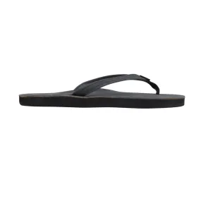 Comfy Flip-flops RAINBOW 301ALTSNW/PBLK SINGLE LAYER WMN'S (Medium) Premier Black Leather Strap Sandals