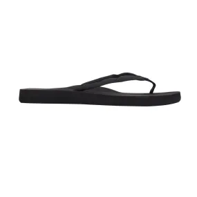 RAINBOW 301ASTNSW/BLK THE LOW CLOUD WMN'S (Medium) Black Leather Strap Sandals Grip Support