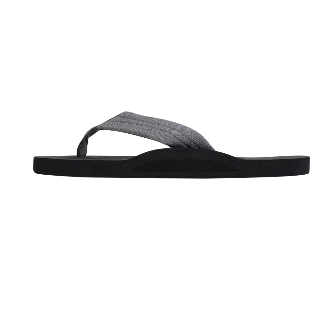RAINBOW 301ASTPSM/GREY THE CLOUD MN'S (Medium) Black/Grey Leather Strap Sandals Picnic Easy