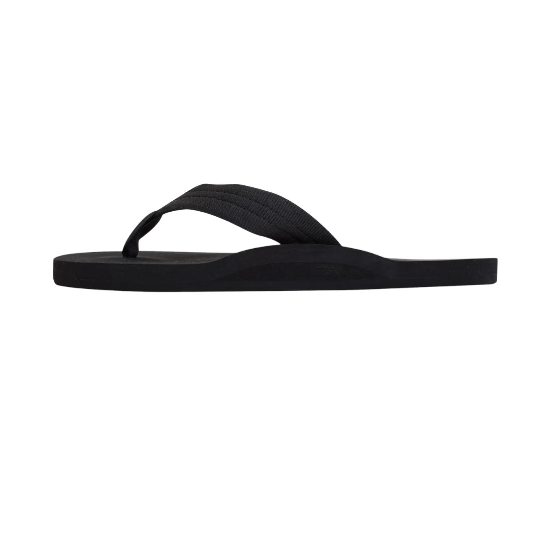 RAINBOW 301ASTSPSM/BKBK THE CLOUD MN'S (Medium) Black/Black Leather Strap Sandals RubberOutsole