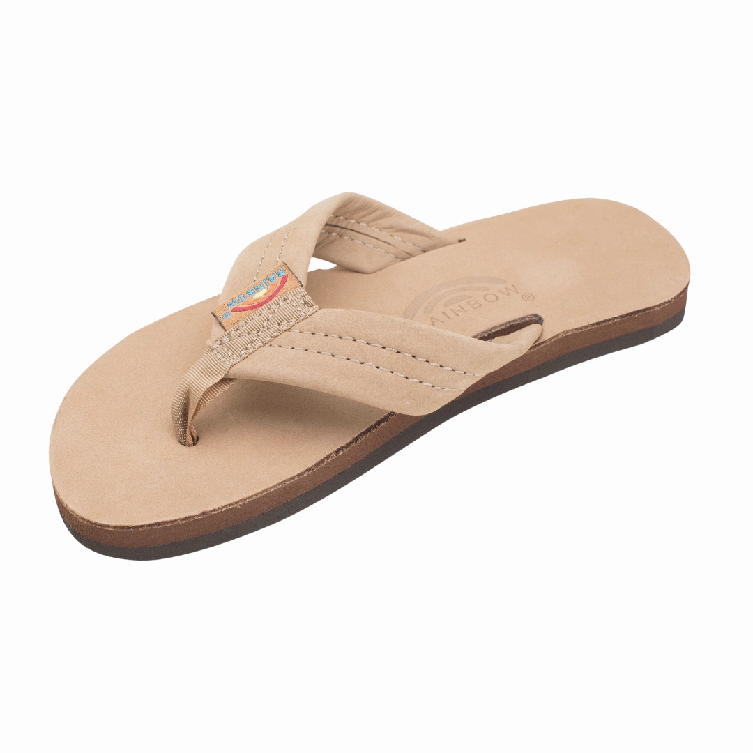 RAINBOW 101LTS00K/SRBR PREMIER LEATHER YTH'S (Medium) Sierra Brown Leather Narrow Strap Sandals Classic Fit Urban Daily