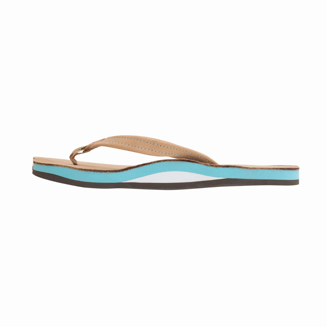 RAINBOW 301ALCMNW/OCEN THE TROPICS WMN'S (Narrow) Sierra Brown/Ocean Leather Strap Sandals Chic Casual Footwear Urban Look