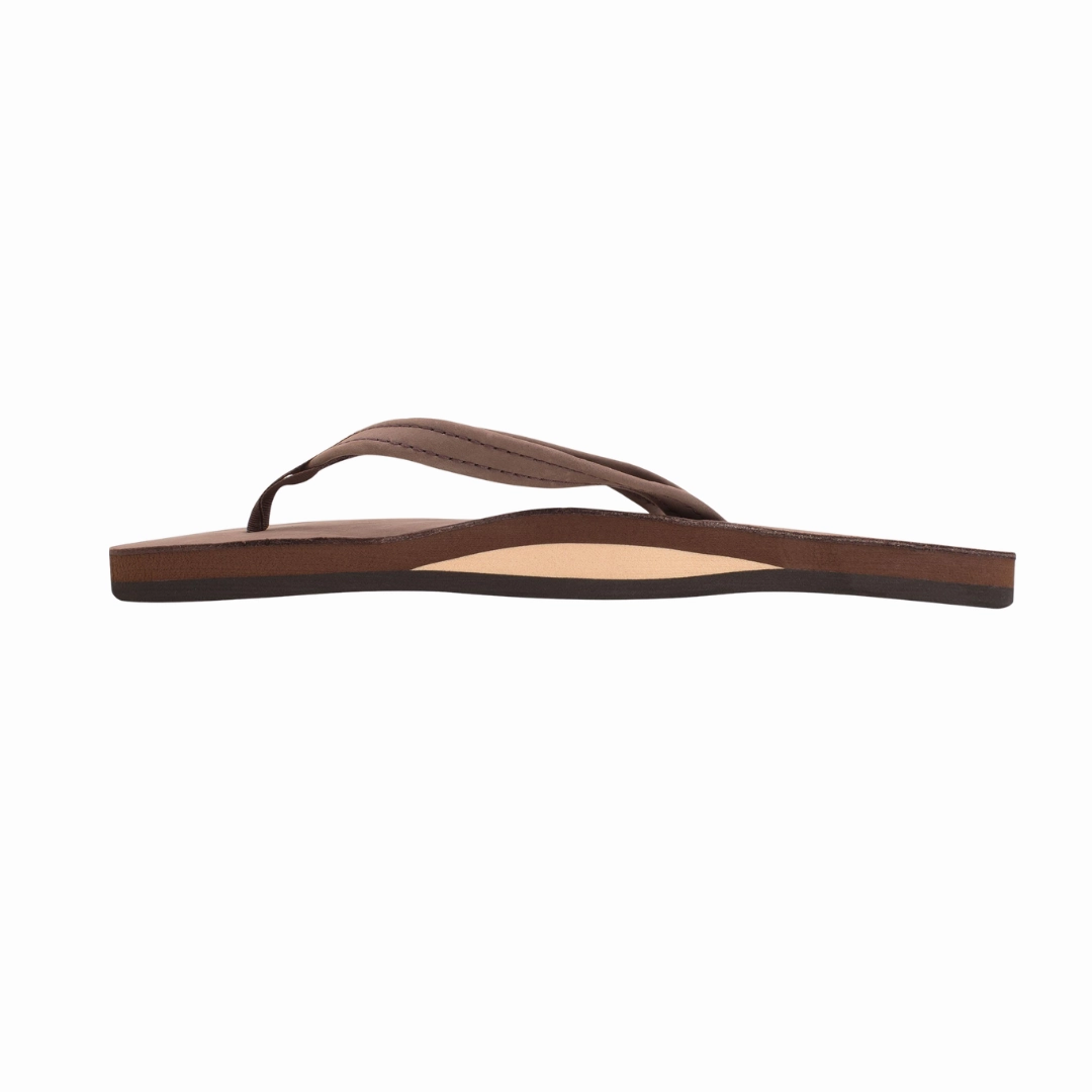 Shore Style RAINBOW 301ALTSNW/EXPR SINGLE LAYER WMN'S (Medium) Expresso Leather Strap Sandals