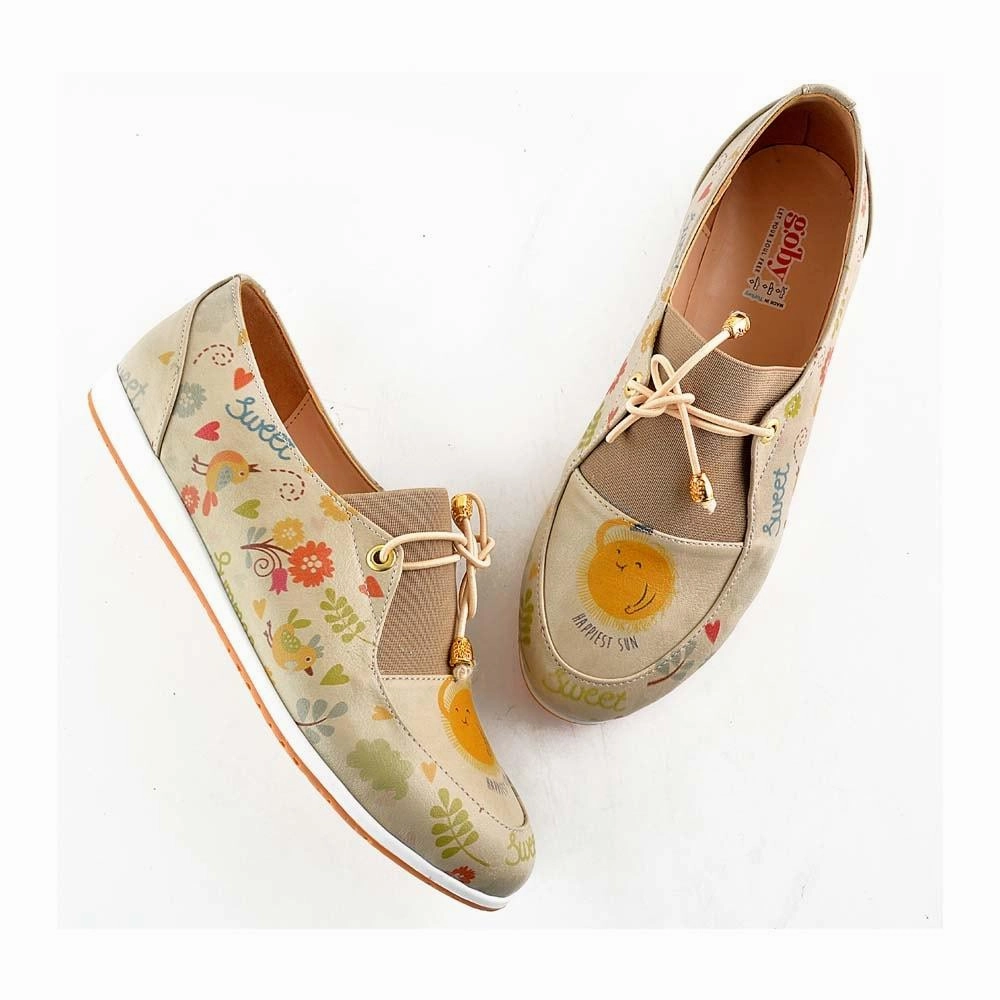 Modern Bold Removable insole Happiest Sun Ballerinas Shoes OMR7308