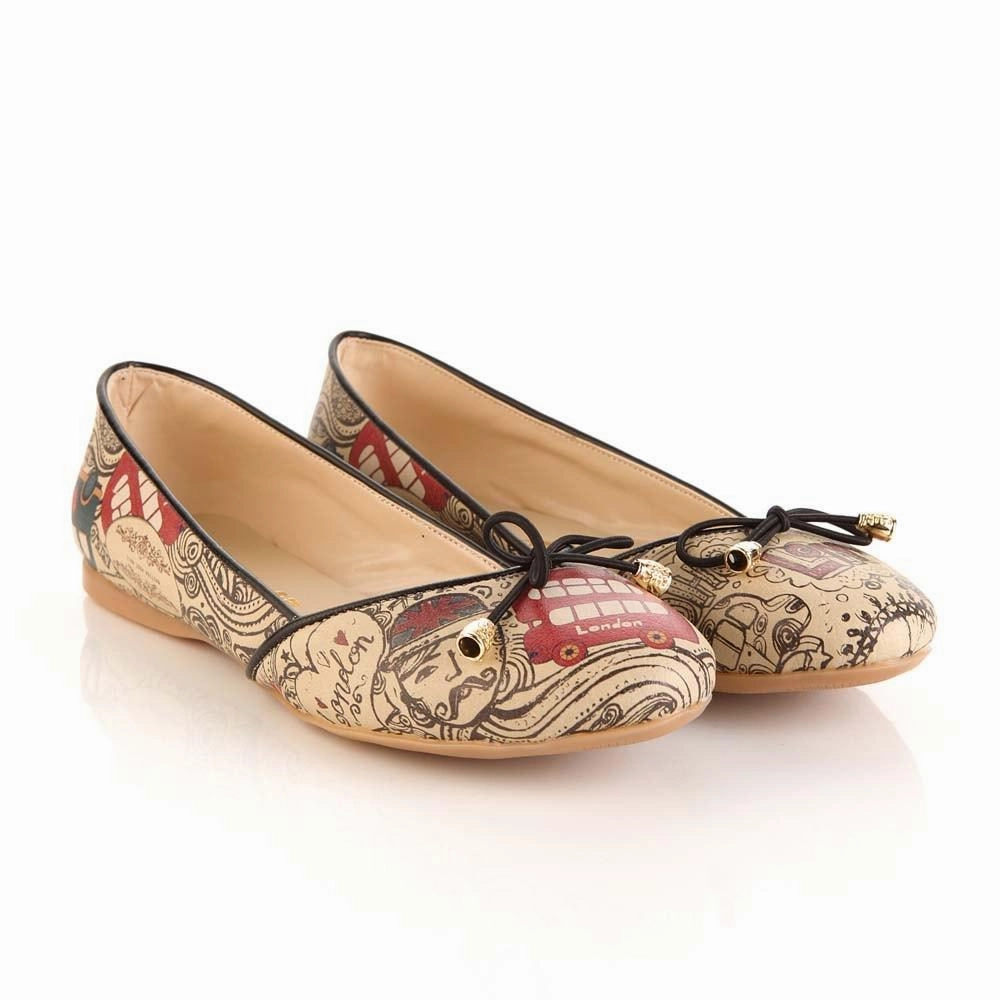 London Ballerinas Shoes OMR7102 AI Path Stretchable