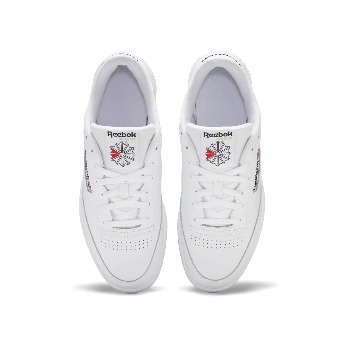 Winter Vibe REEBOK 100009940 (GZ1605) CLUB C 85 MN'S (Medium) White/White/Black Leather Lifestyle Shoes