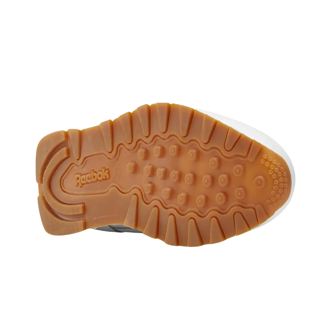 REEBOK 100010472 (GZ6098) CL LTHR JR`S (Medium) White/White Lether Lifestyle Shoes Chunky Sole