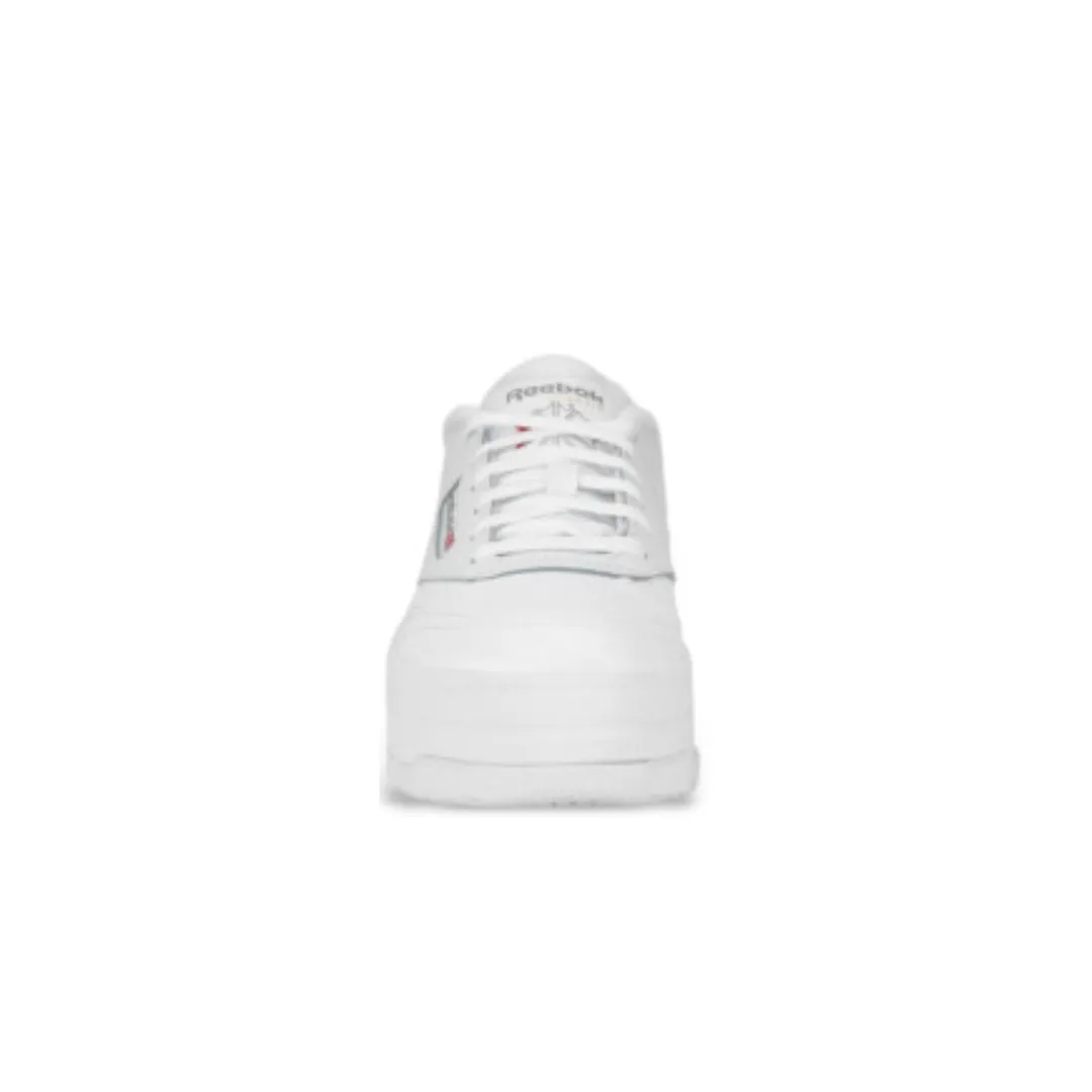 soft feel REEBOK 100075205 (IG5826) CLUB C EXTRA JR'S (Medium) White/White/Grey Leather Lifestyle Shoes