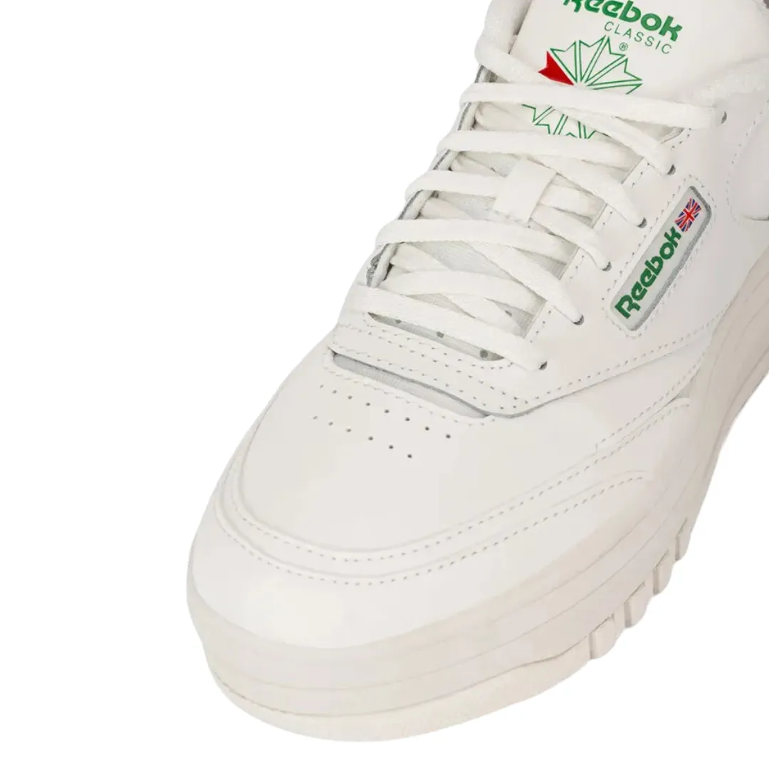 REEBOK 100208011 CLUB C EXTRA JR'S (Medium)Chalk/Chalk/Green Leather Lifestyle Shoes (Copy) Relax Step