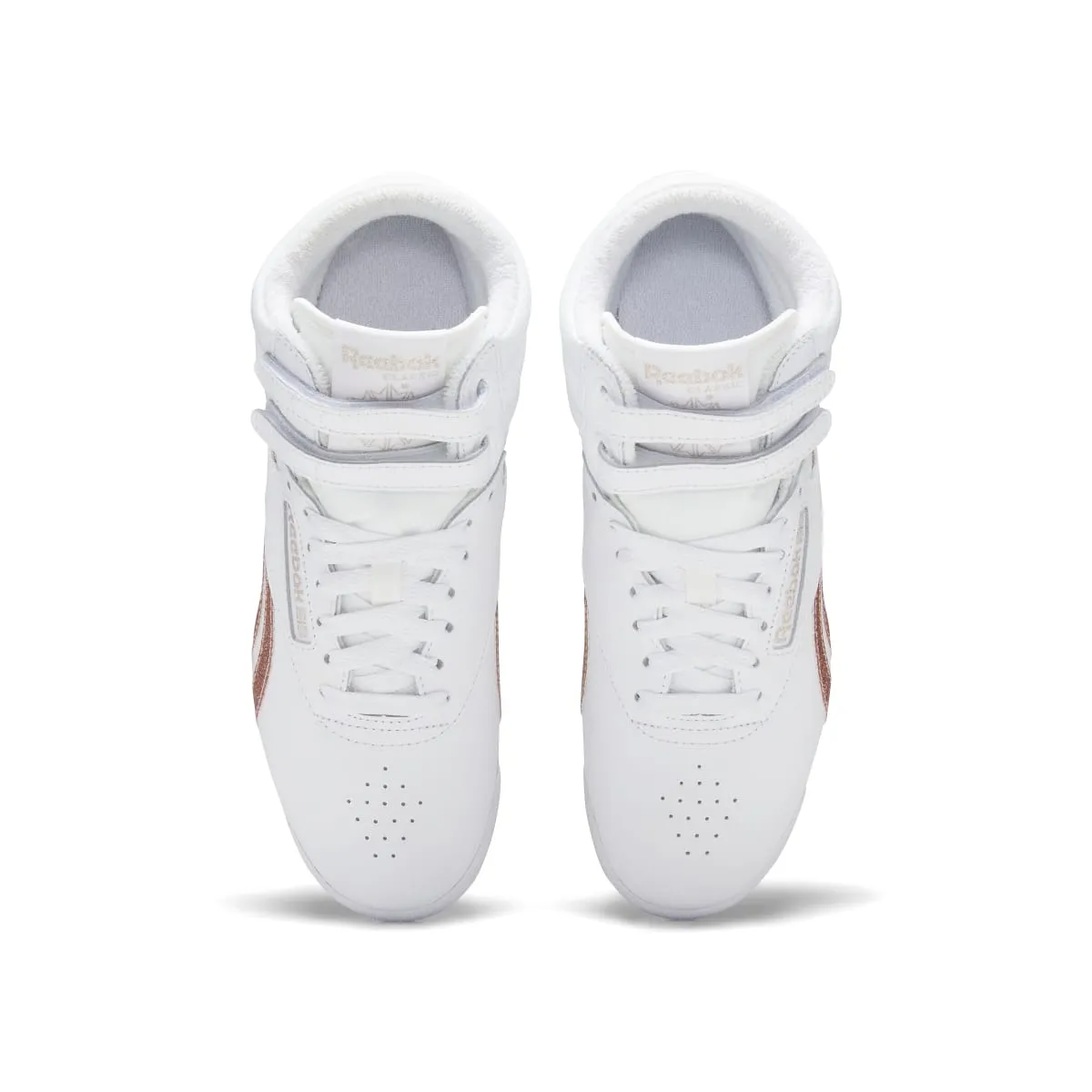 Fire Walk REEBOK GW9657 F/S HI WMN'S (Medium) White/Rose Gold Leather Lifestyle Shoes