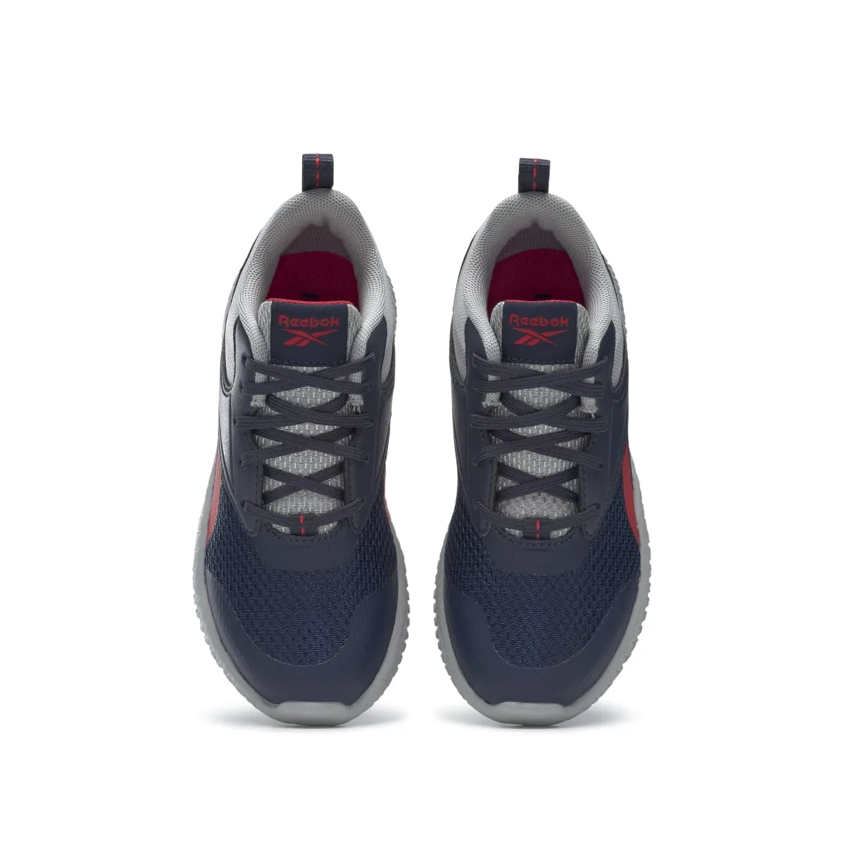 REEBOK GX4002 FLEXAGON ENERGY 3.0 JR'S (Medium) Navy/Grey/Red Textile Running Shoes Sporty Style