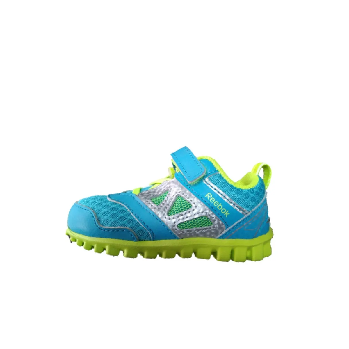 REEBOK M43040 REALFLEX SPEED 3.0 INF'S (Medium) Blue/Yellow/Silver Mesh & Synthetic Running Shoes Functional Wear