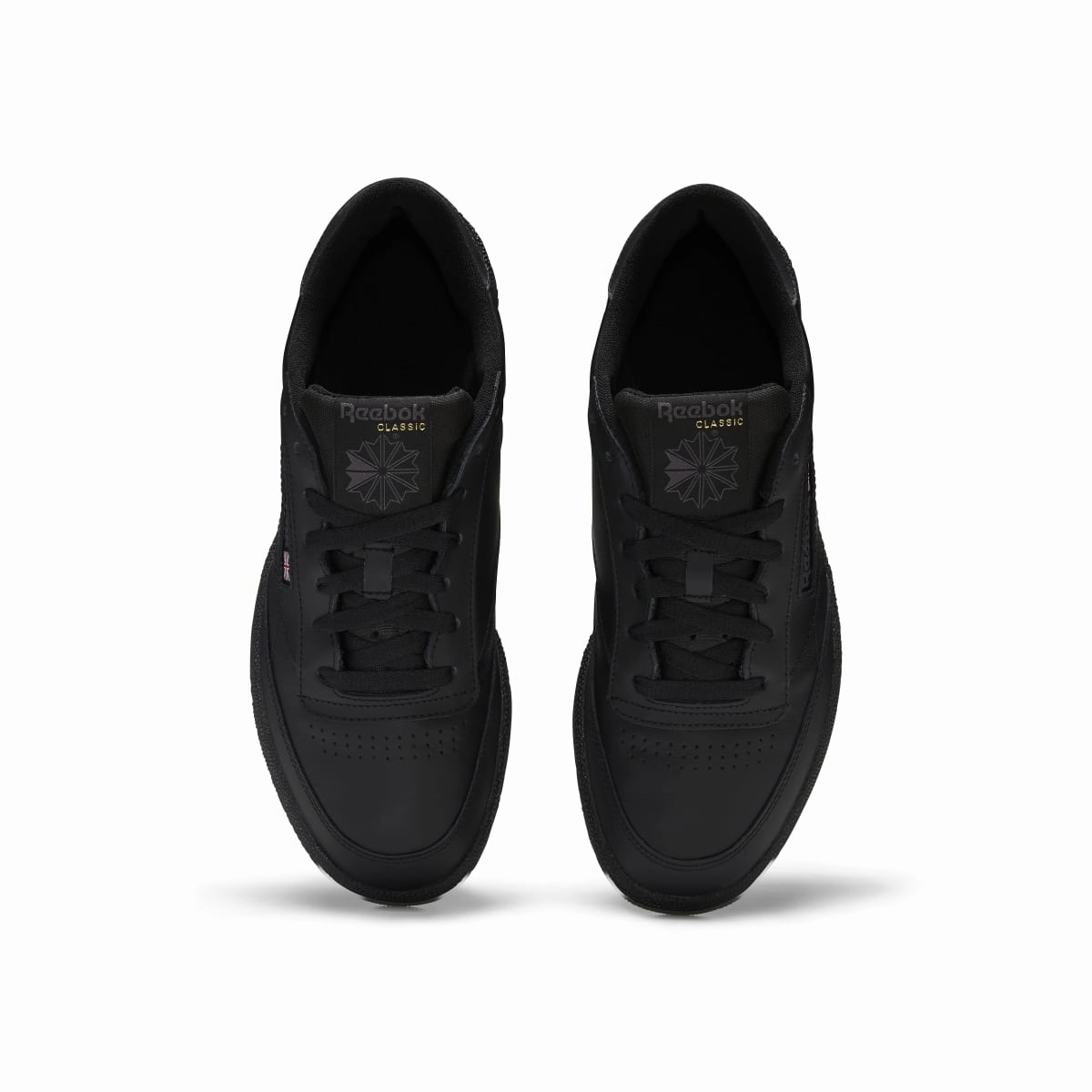 REEBOK 100000153 (AR0454) CLUB C 85 MN'S (Medium) Black/Charcoal Leather Lifestyle Shoes Durable Wear Date Outfit