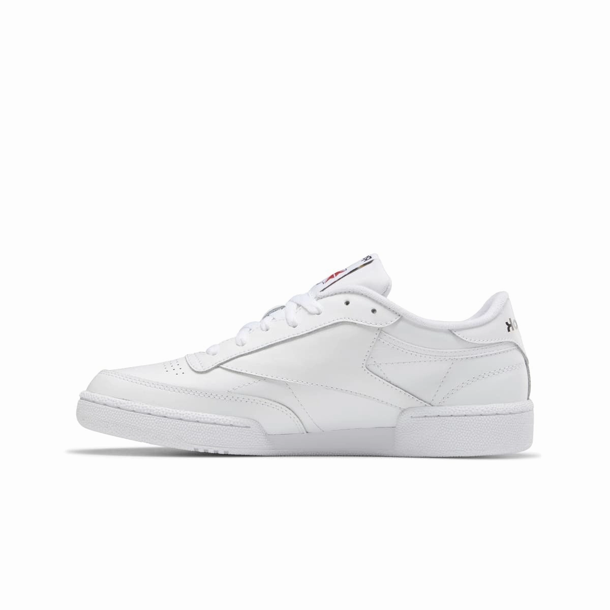 Neon Bright REEBOK 100009940 (GZ1605) CLUB C 85 MN'S (Medium) White/White/Black Leather Lifestyle Shoes