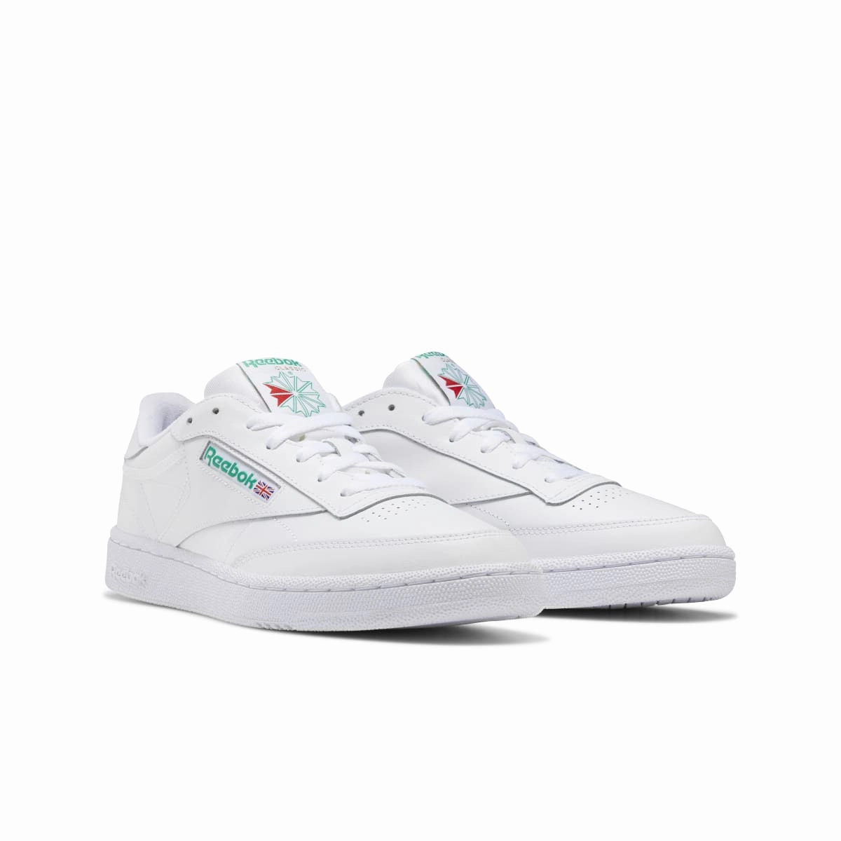 Lunch Jog REEBOK AR0456 (100000155) CLUB C 85 MN'S (Medium) White/Green Leather Lifestyle Shoes
