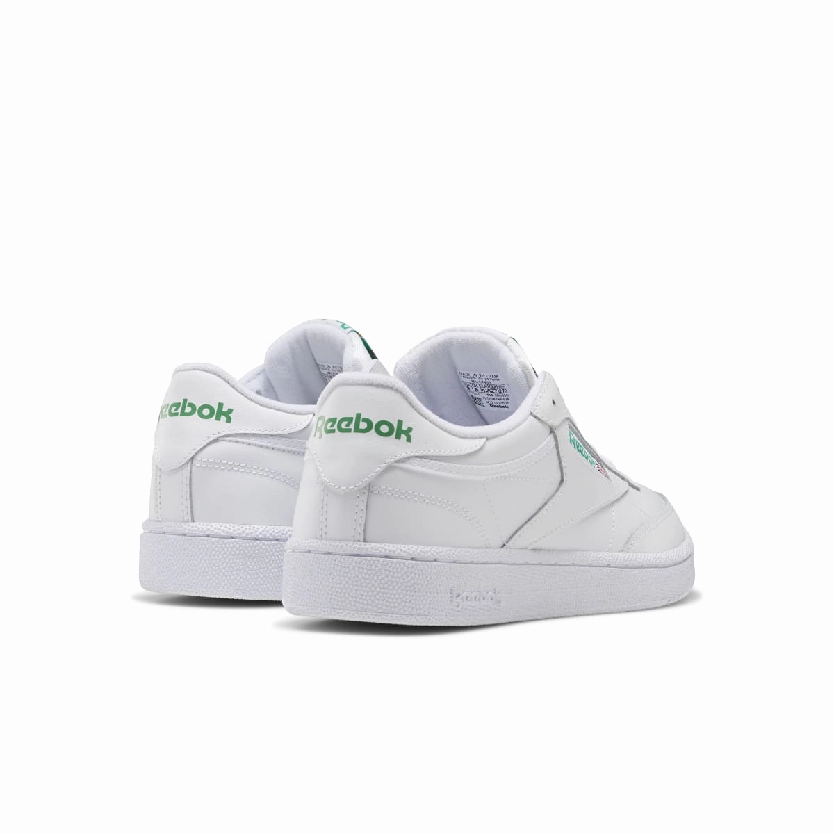 REEBOK AR0456 (100000155) CLUB C 85 MN'S (Medium) White/Green Leather Lifestyle Shoes Steady Hike