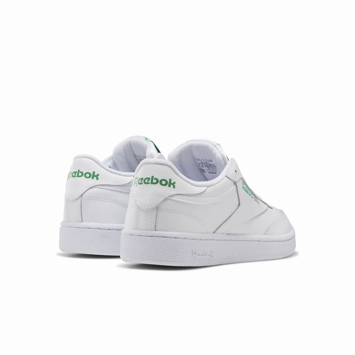 REEBOK AR0456 (100000155) CLUB C 85 MN'S (Medium) White/Green Leather Lifestyle Shoes Track Hike