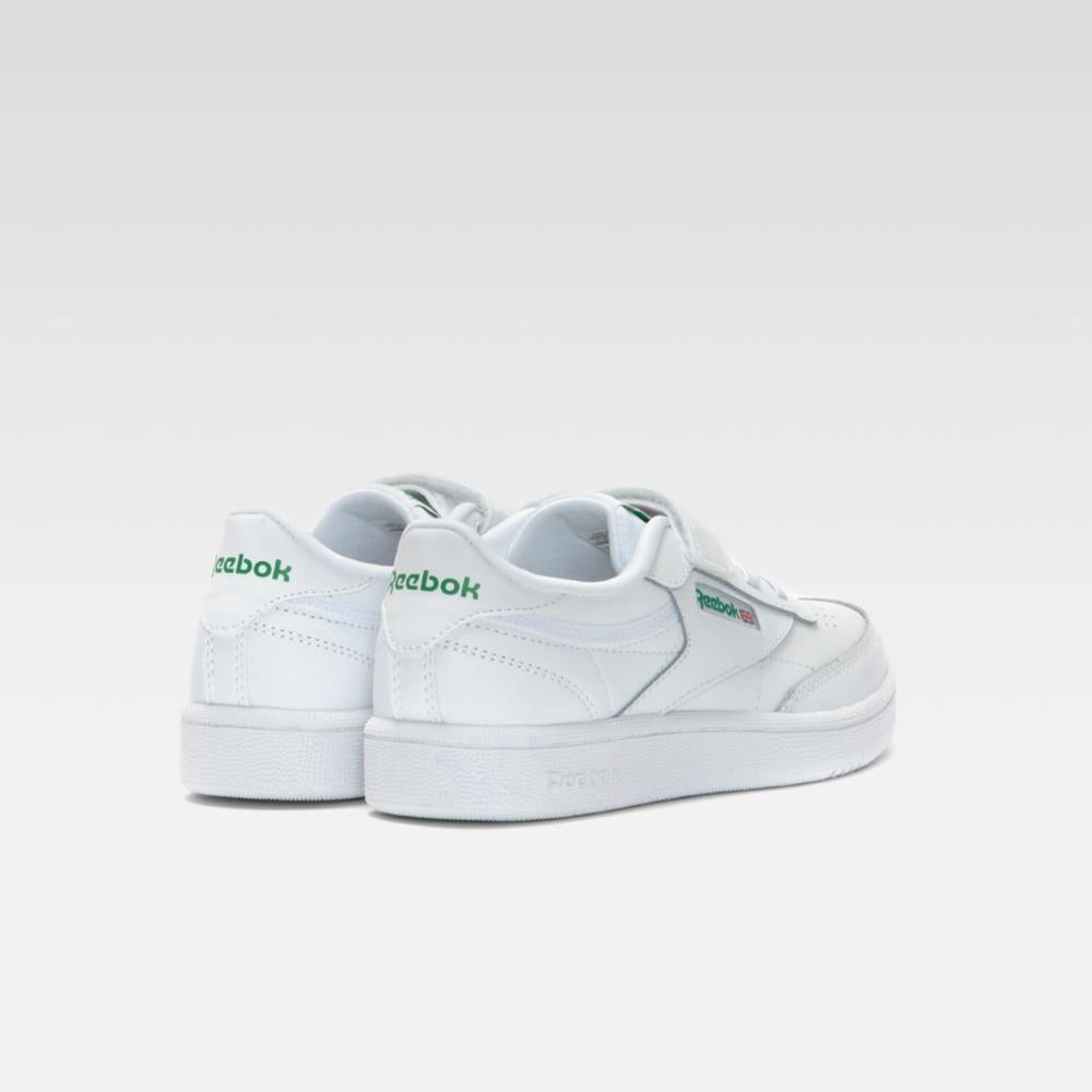 Veronica Beard Tennis Shoes Reebok Footwear Kids Club C Shoes - Preschool WHITE/GLEN GREEN