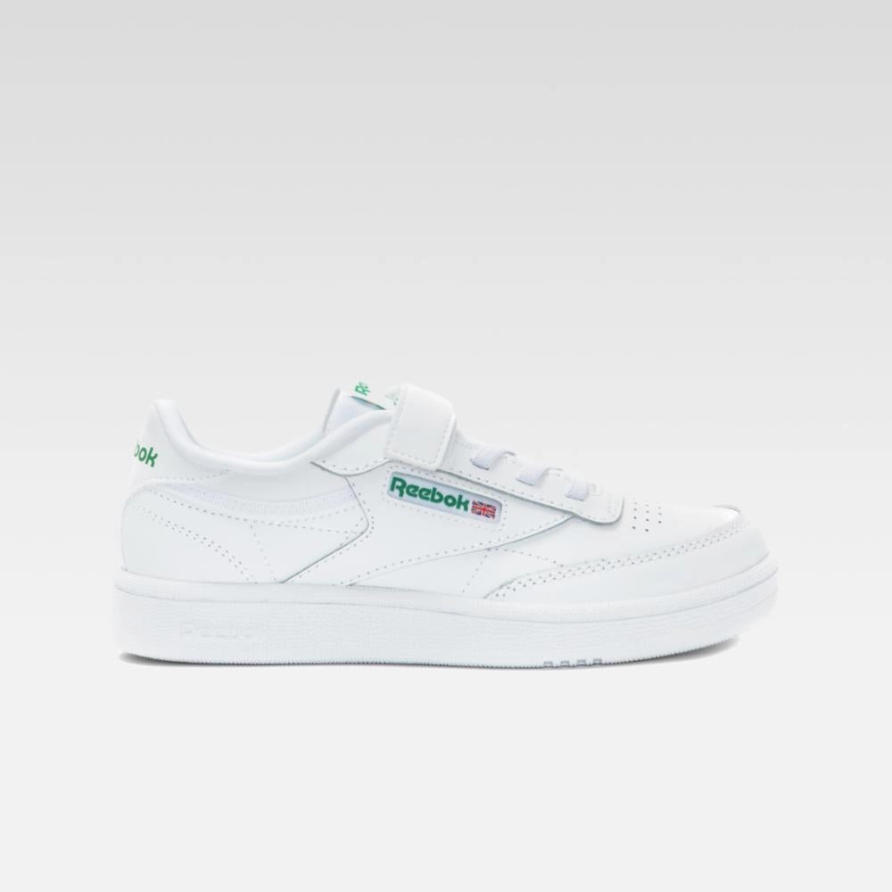 Reebok Footwear Kids Club C Shoes - Preschool WHITE/GLEN GREEN Best Asics Tennis Shoes