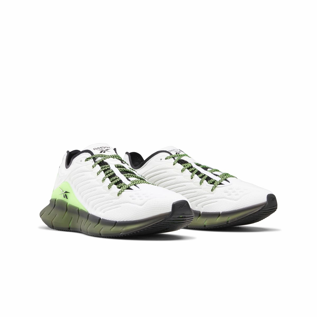 REEBOK FZ3101 ZIG KINETICA MN'S (Medium) White/Green/Black Mesh Running Shoes Premium cushioning