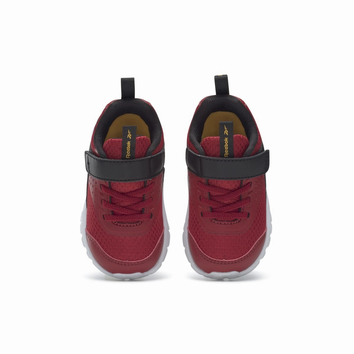 REEBOK GW1250 RUSH RUNNER 4.0 TD INF'S (Medium) Red/Gold/Black Synthetic & Textile Running Shoes Canvas Upper Cozy Support