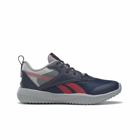 REEBOK GX4002 FLEXAGON ENERGY 3.0 JR'S (Medium) Navy/Grey/Red Textile Running Shoes Balanced Step