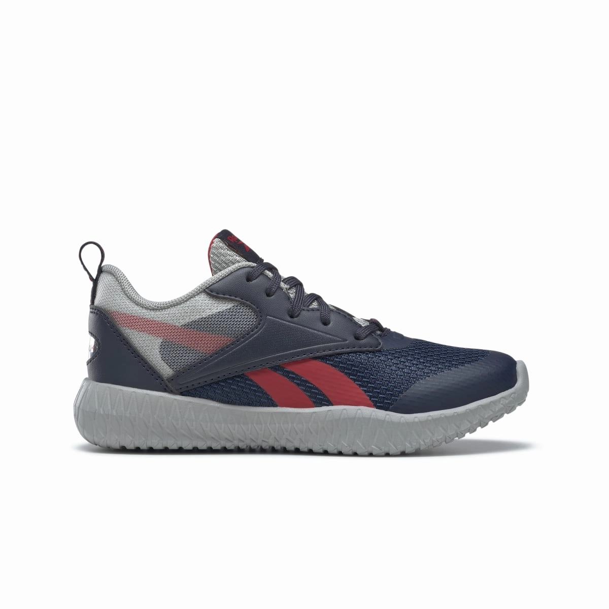 REEBOK GX4002 FLEXAGON ENERGY 3.0 JR'S (Medium) Navy/Grey/Red Textile Running Shoes Foam Insole Alley Walk