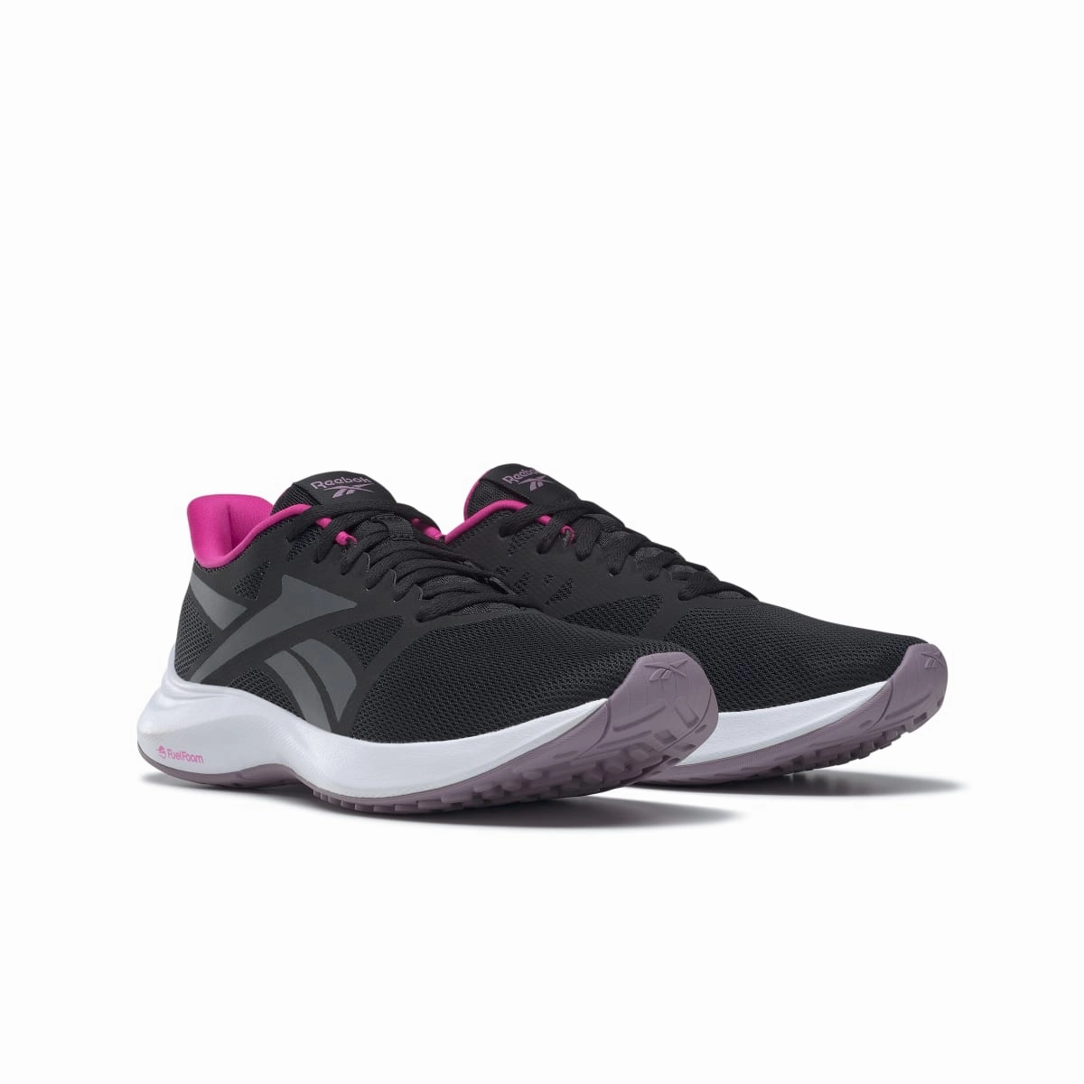 Runway Pop mom style REEBOK GY4086 RUNNER 5.0 WMN'S (Medium) Black/Grey/Lilac Mesh Running Shoes