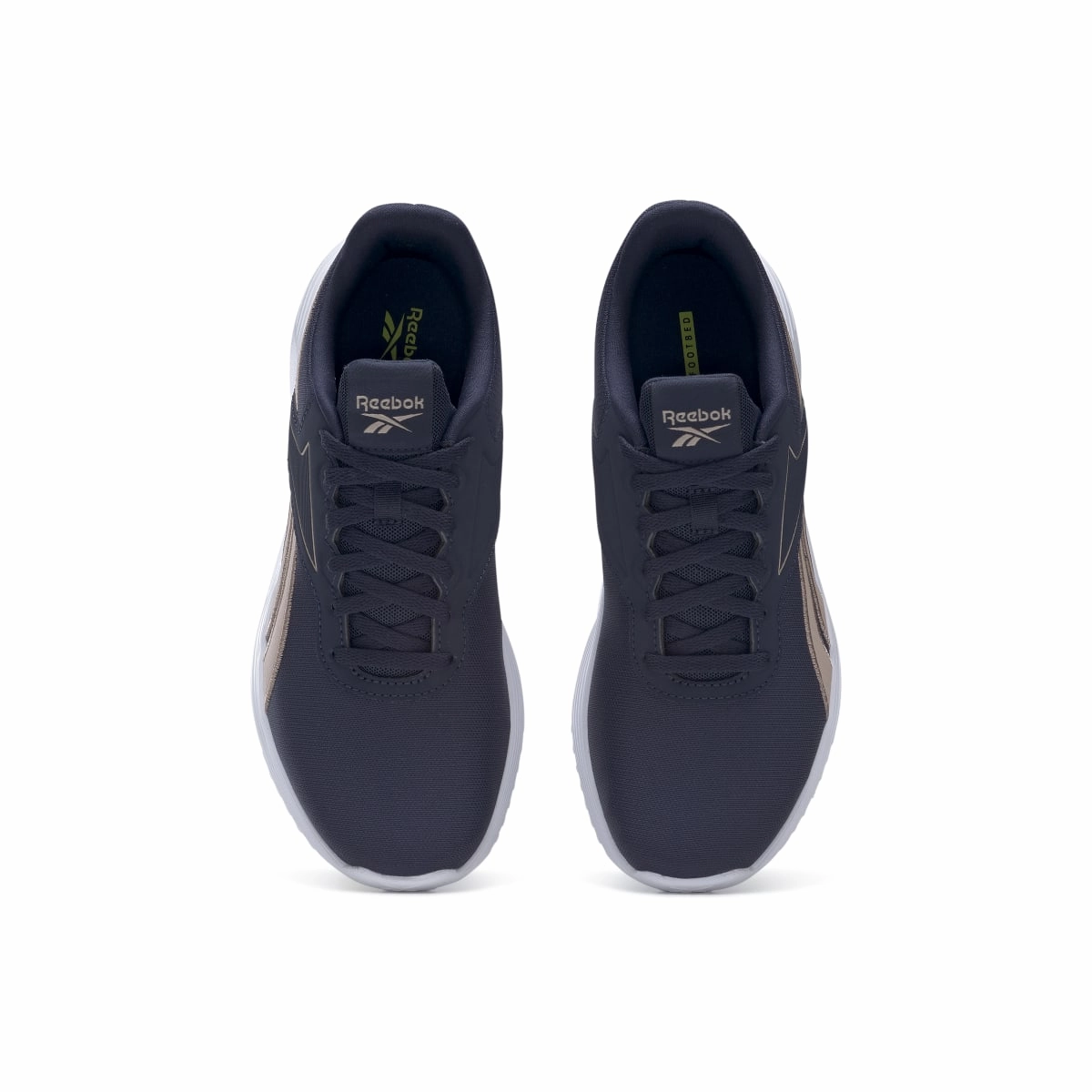 REEBOK H00891 LITE 3.0 WMN'S (Medium) Navy/Rose Gold/White Textile Running Shoes traditional running shoes warm - weather - runner