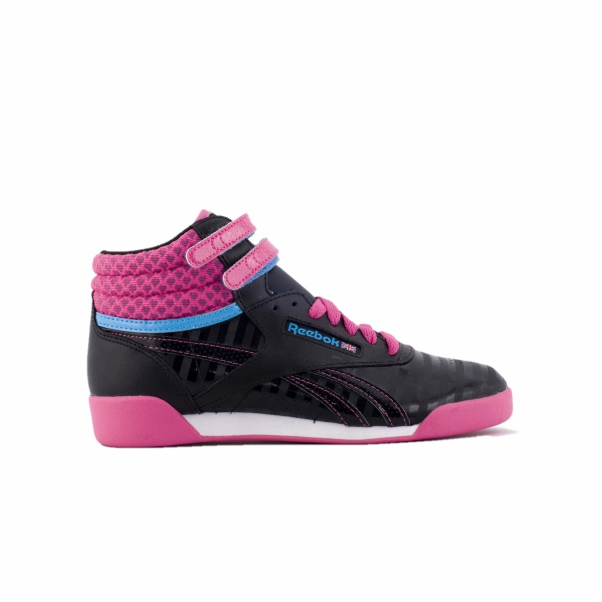 Comfort Move Purple Dream REEBOK V63066 F/S HI JR'S (Medium) Black/Pink Leather Lifestyle Boots
