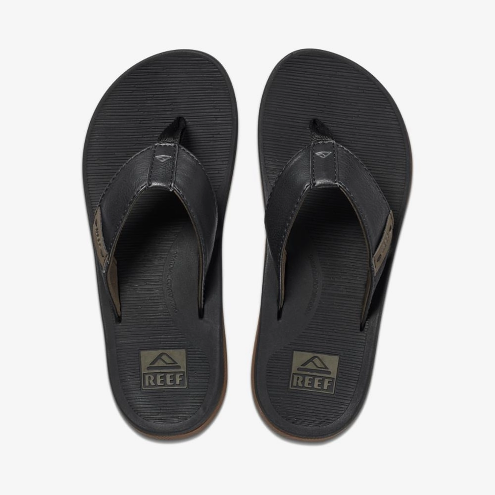 Qvc Sandals Reef  Men's Reef Santa Ana Black M