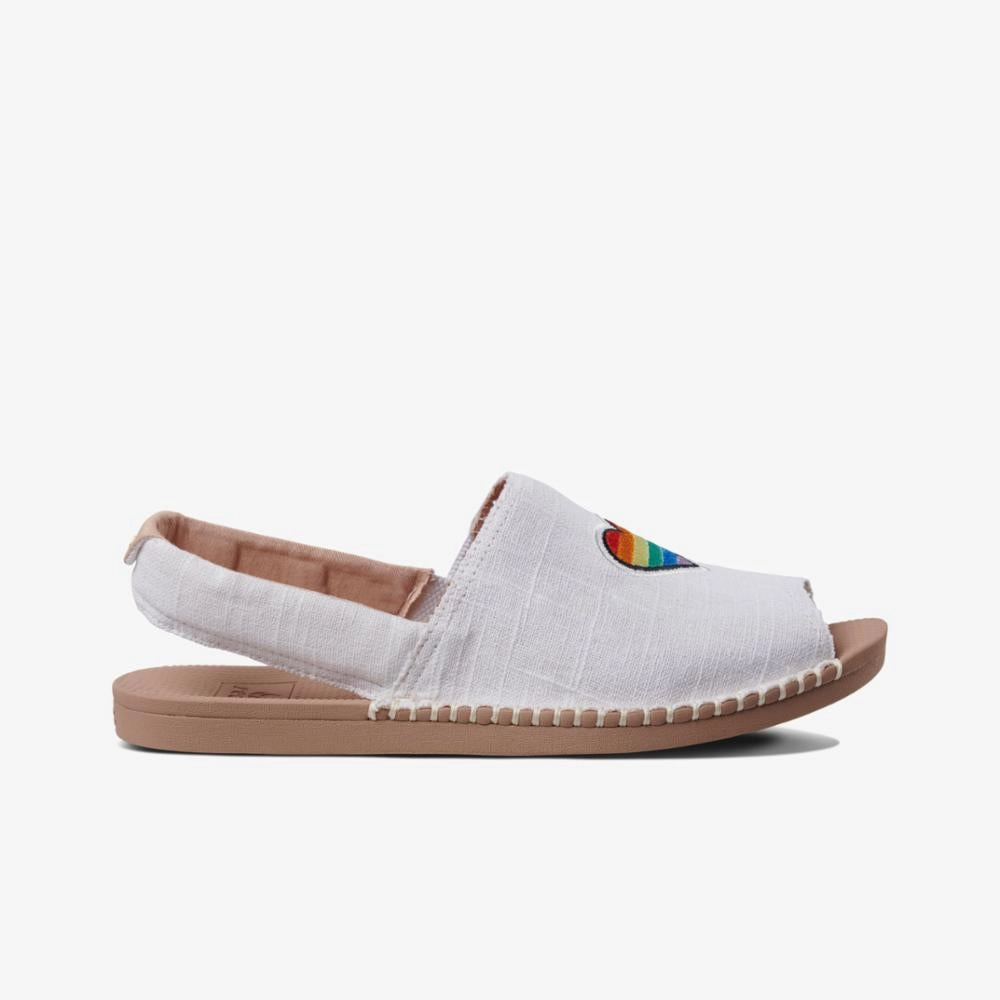Reef  Women's Reef Escape Sling Lx White M Point Flat Shoes