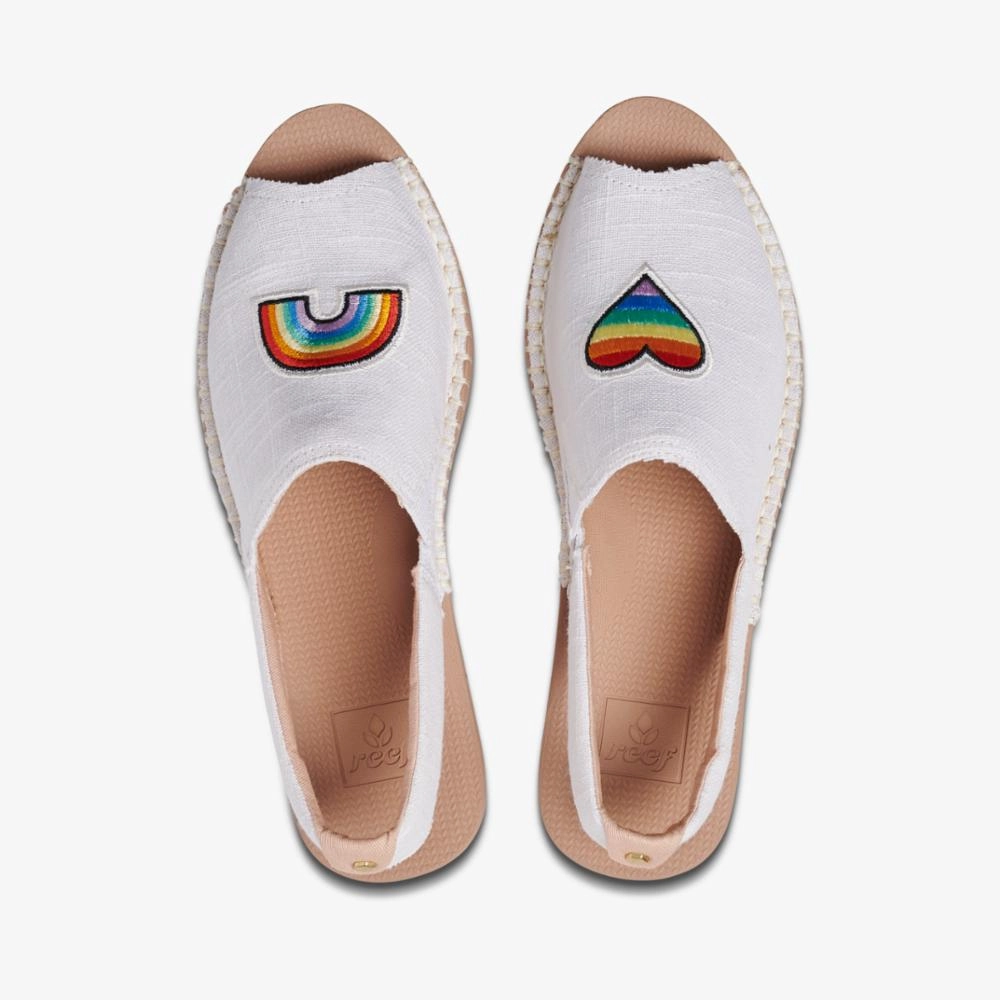 Business Flat Shoes Reef  Women's Reef Escape Sling Lx White M