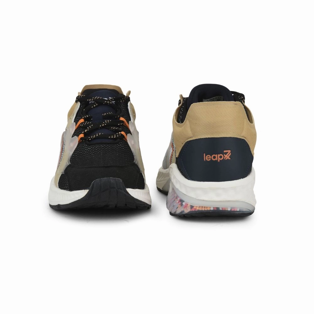 Leap7x Black Sports Lacing Running Shoes For Men SNOOKER By Liberty Under Armour Project Rock Bsr 3 Training Shoes