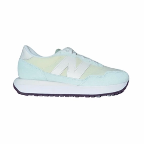 Break Step NEW BALANCE WS237HTG 237 v1 WMN'S (Medium) Light Aqua/White Suede & Mesh Lifestyle Shoes