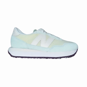 Break Step NEW BALANCE WS237HTG 237 v1 WMN'S (Medium) Light Aqua/White Suede & Mesh Lifestyle Shoes