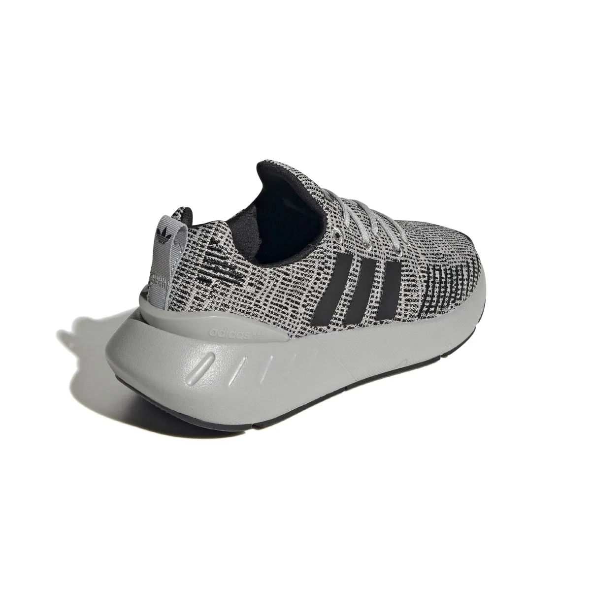 ADIDAS GZ1555 SWIFT RUN 22 JR'S (Medium) Grey/Black/Grey Mesh Running Shoes Trendy Shoes Meet Walk
