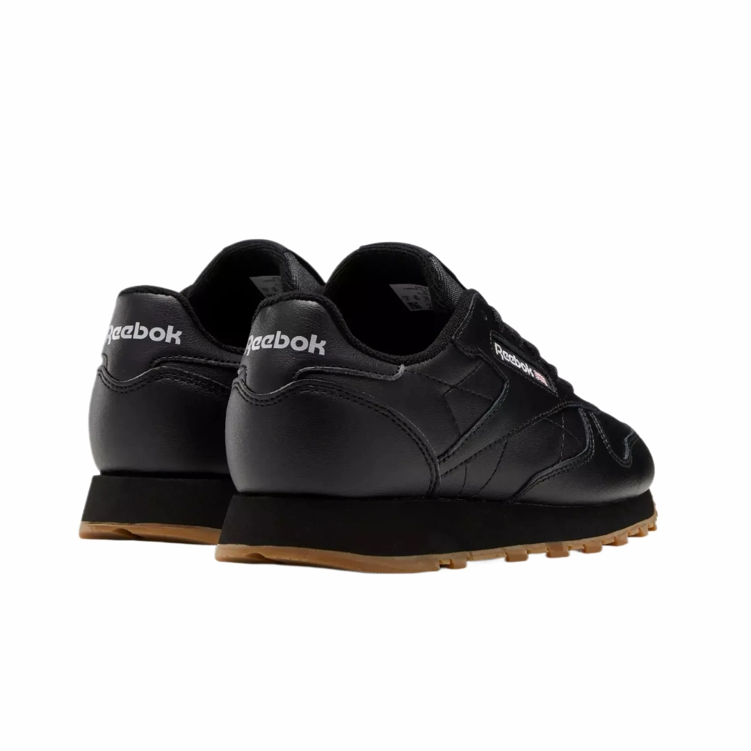 Denim Ease Drill Run REEBOK 100010469 (GZ6093) CL LTHR Jr's (Medium) Black/Black Leather Lifestyle Shoes